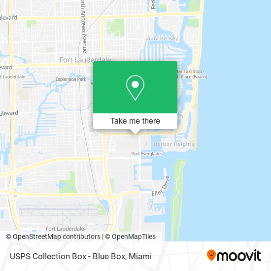 USPS Collection Box - Blue Box map