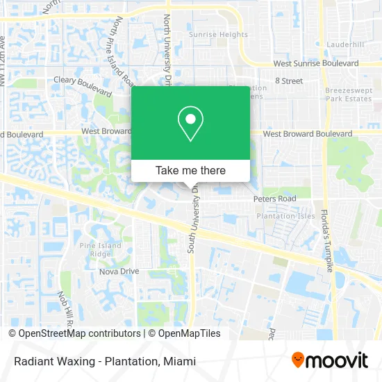 Radiant Waxing - Plantation map