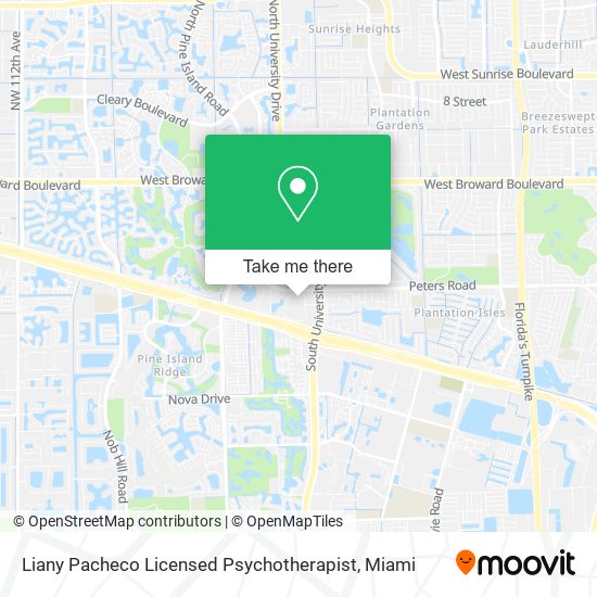 Liany Pacheco Licensed Psychotherapist map