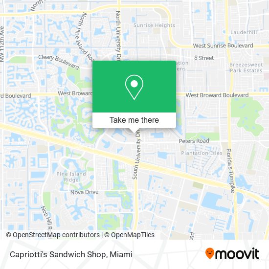 Mapa de Capriotti's Sandwich Shop