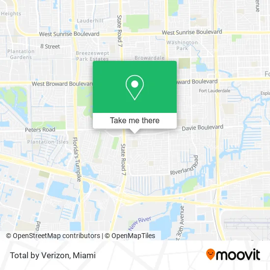 Mapa de Total by Verizon