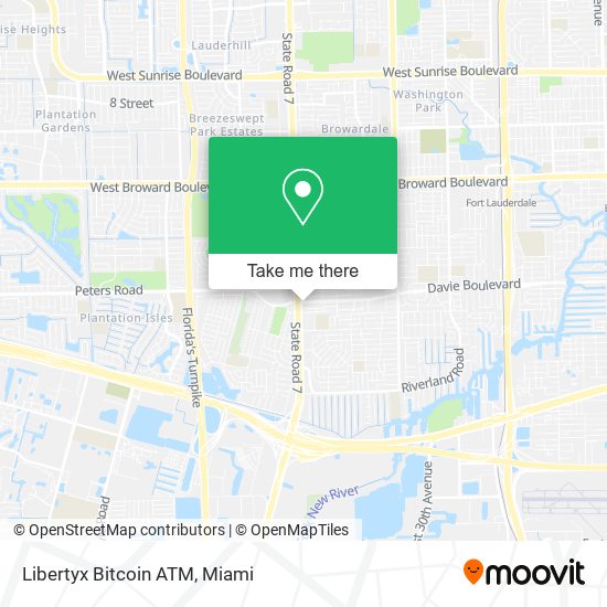 Mapa de Libertyx Bitcoin ATM