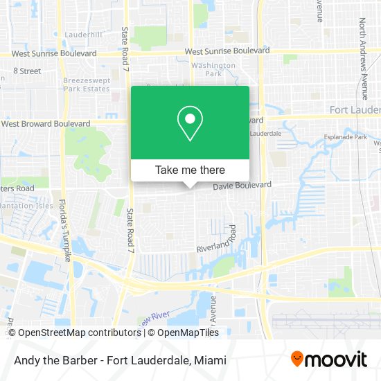 Andy the Barber - Fort Lauderdale map