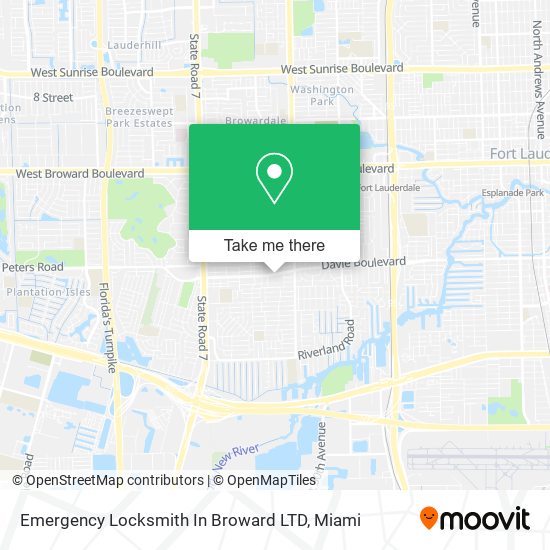 Emergency Locksmith In Broward LTD map