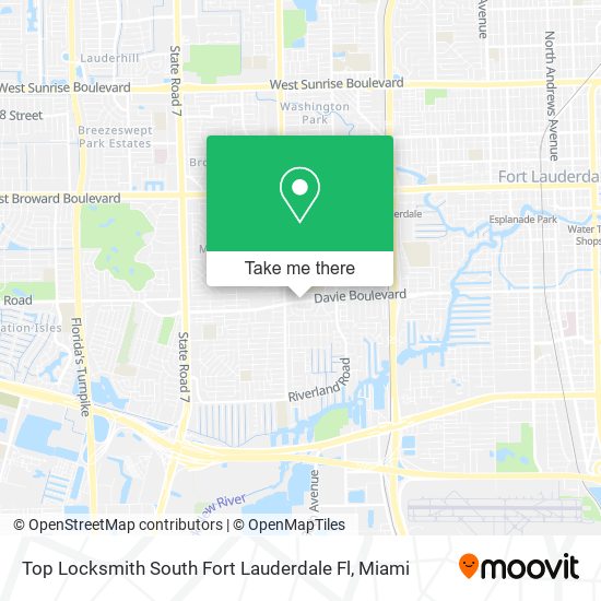 Top Locksmith South Fort Lauderdale Fl map