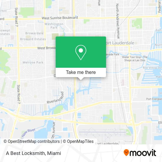 A Best Locksmith map