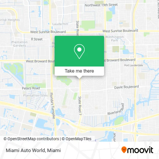 Miami Auto World map