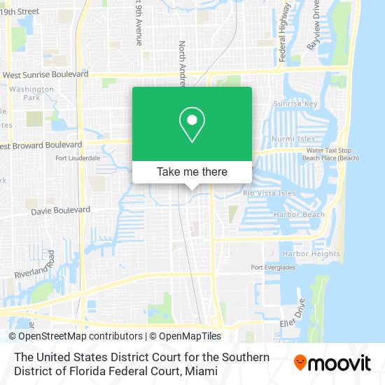 Mapa de The United States District Court for the Southern District of Florida Federal Court