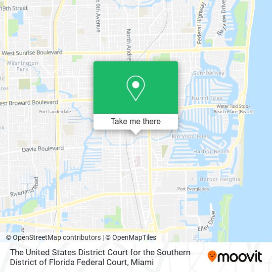 The United States District Court for the Southern District of Florida Federal Court map