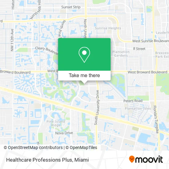 Healthcare Professions Plus map