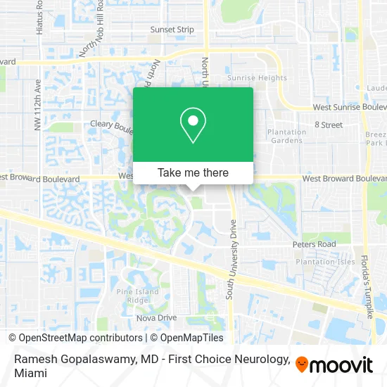 Ramesh Gopalaswamy, MD - First Choice Neurology map