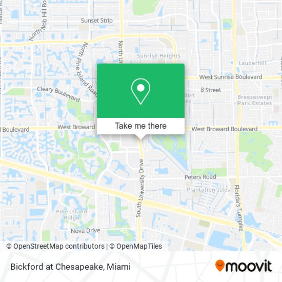 Bickford at Chesapeake map