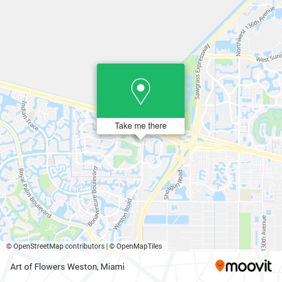 Art of Flowers Weston map
