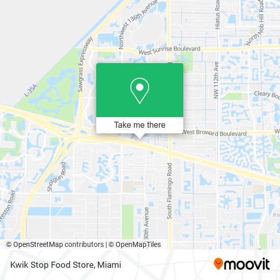 Mapa de Kwik Stop Food Store