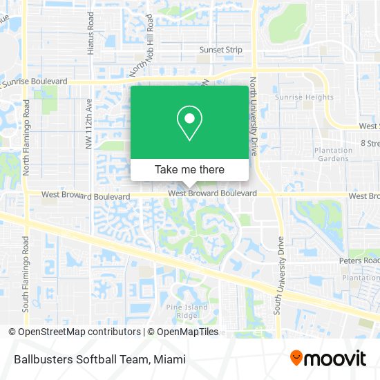 Mapa de Ballbusters Softball Team