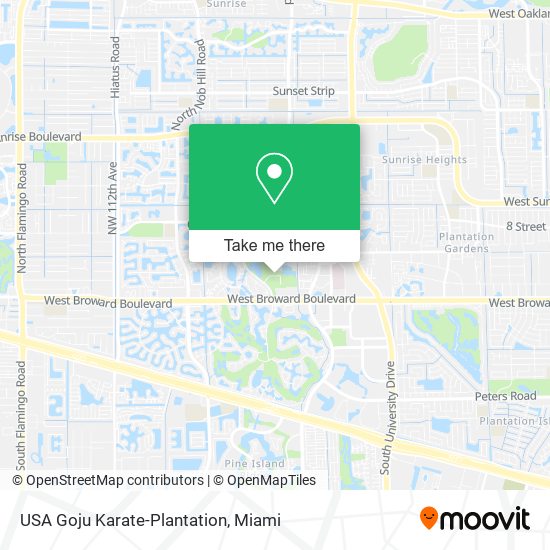 USA Goju Karate-Plantation map