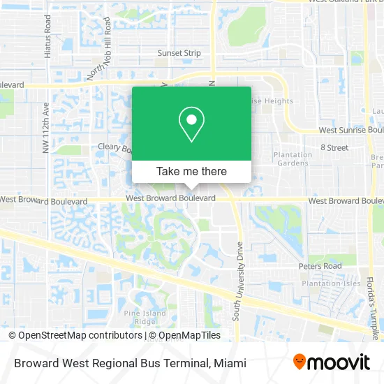 Broward West Regional Bus Terminal map