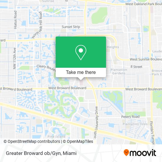 Greater Broward ob/Gyn map