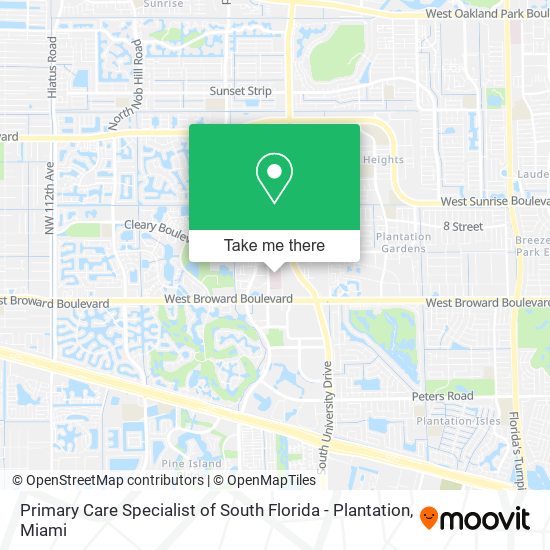 Primary Care Specialist of South Florida - Plantation map