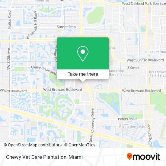 Mapa de Chewy Vet Care Plantation