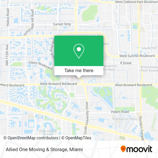 Allied One Moving & Storage map