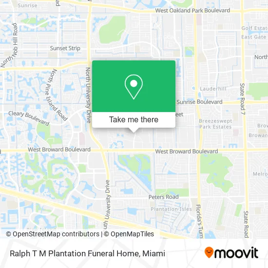Ralph T M Plantation Funeral Home map