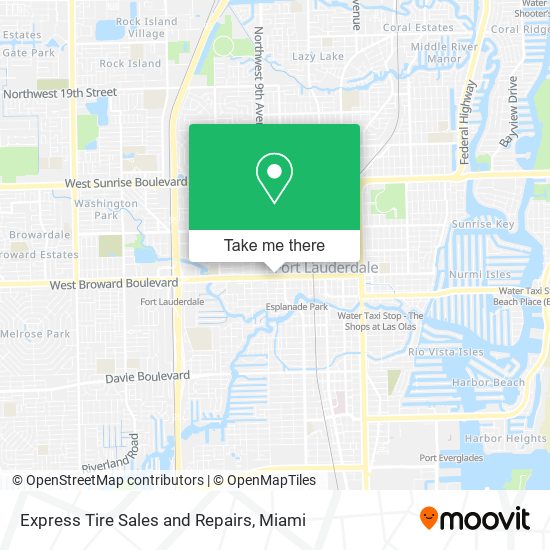 Mapa de Express Tire Sales and Repairs