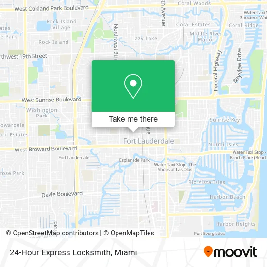 24-Hour Express Locksmith map