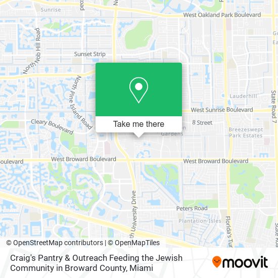 Mapa de Craig's Pantry & Outreach Feeding the Jewish Community in Broward County