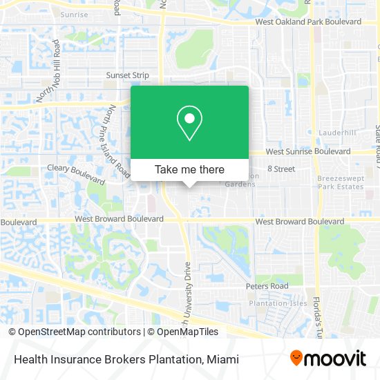 Health Insurance Brokers Plantation map