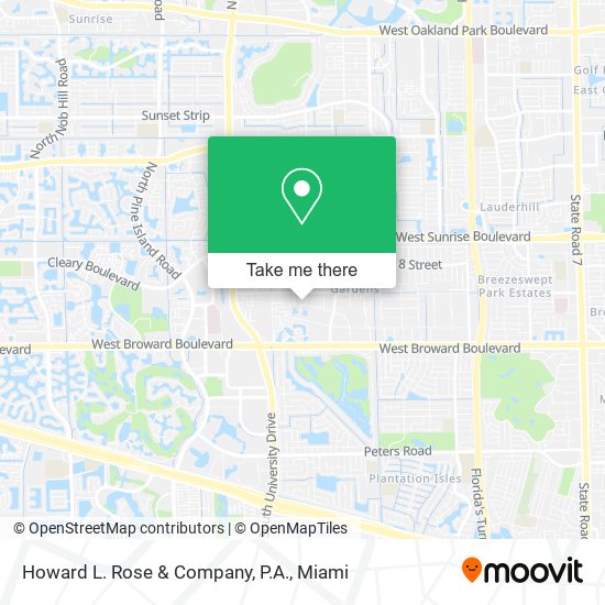 Mapa de Howard L. Rose & Company, P.A.