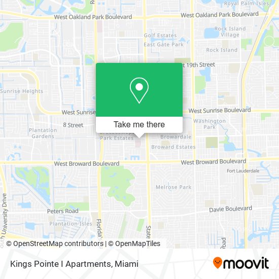 Mapa de Kings Pointe I Apartments