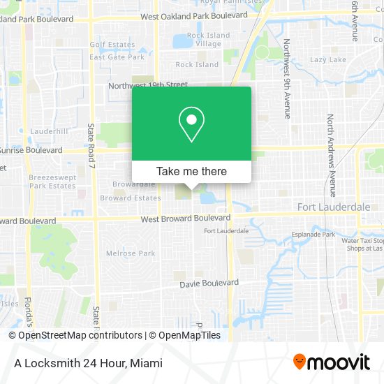 A Locksmith 24 Hour map