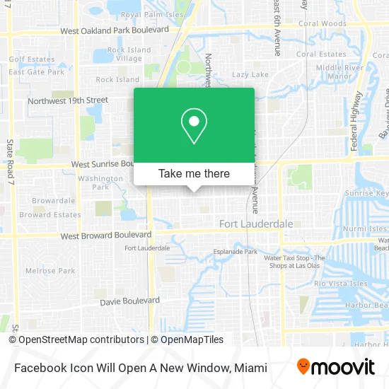 Mapa de Facebook Icon Will Open A New Window