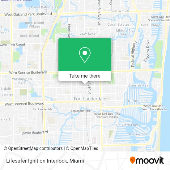 Lifesafer Ignition Interlock map