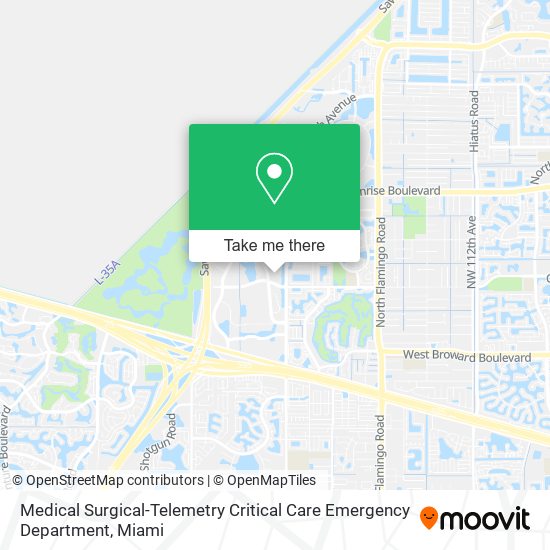 Mapa de Medical Surgical-Telemetry Critical Care Emergency Department