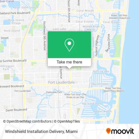 Mapa de Windshield Installation Delivery