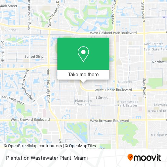 Plantation Wastewater Plant map