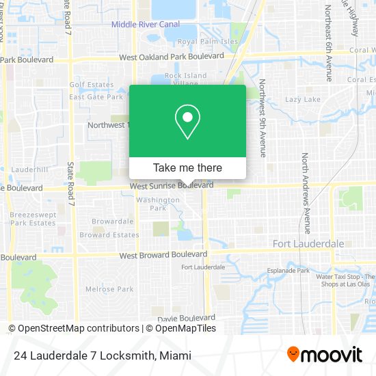 24 Lauderdale 7 Locksmith map