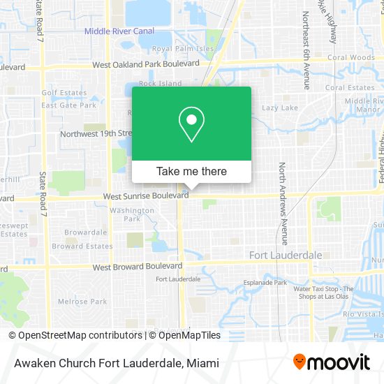 Mapa de Awaken Church Fort Lauderdale