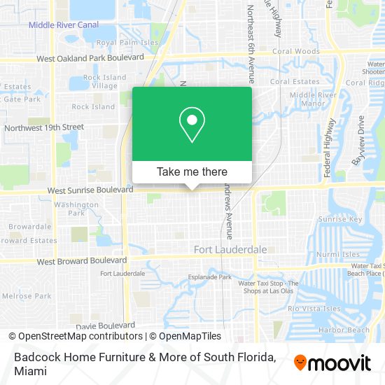 Badcock Home Furniture & More of South Florida map