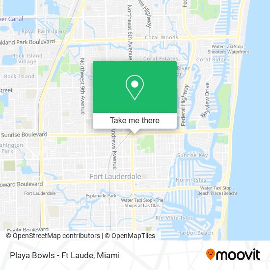 Mapa de Playa Bowls - Ft Laude