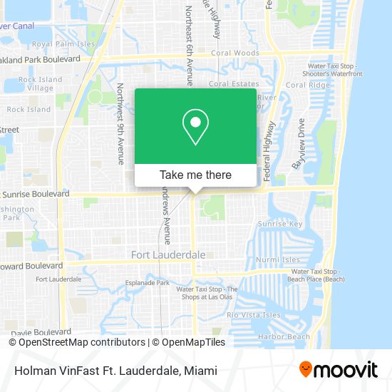 Holman VinFast Ft. Lauderdale map