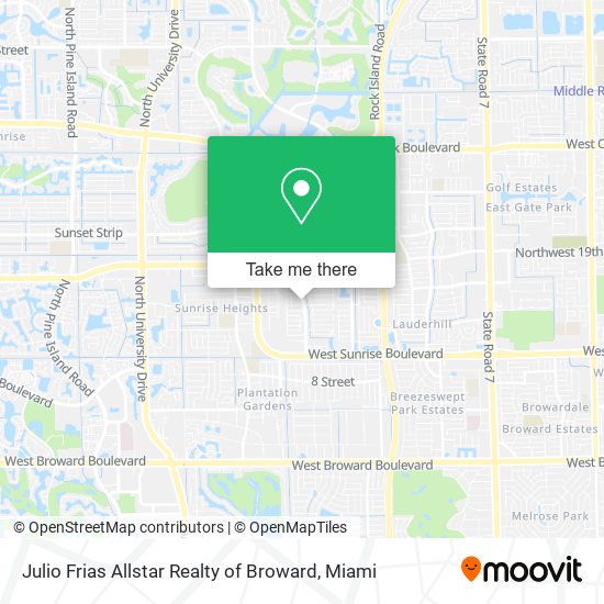 Mapa de Julio Frias Allstar Realty of Broward