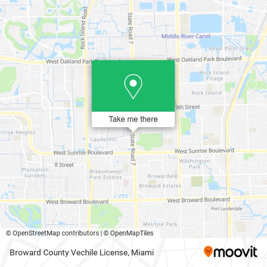 Broward County Vechile License map