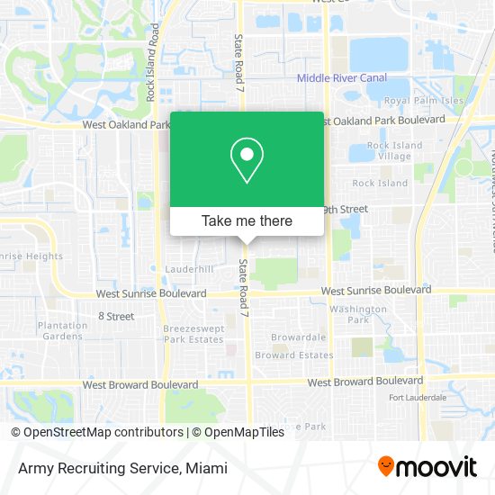 Mapa de Army Recruiting Service