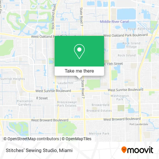Stitches' Sewing Studio map
