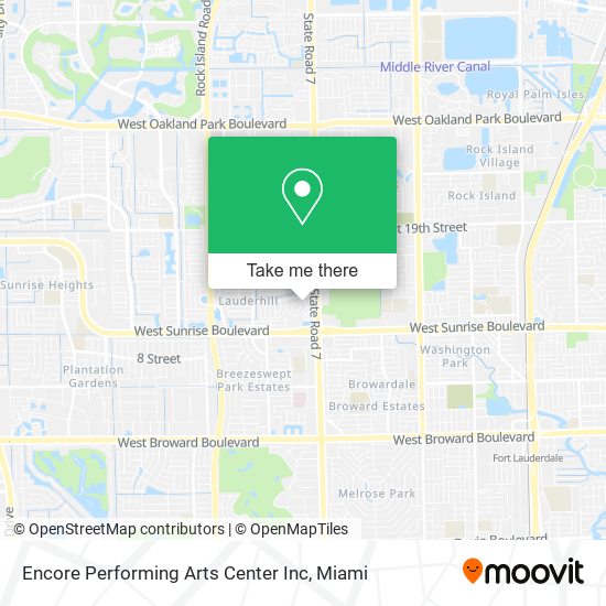 Mapa de Encore Performing Arts Center Inc