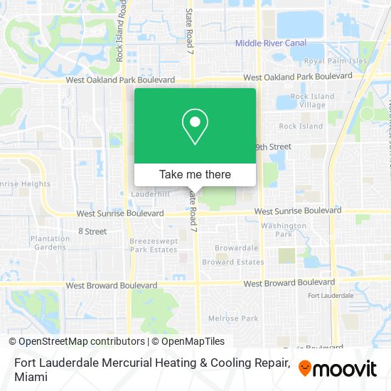 Fort Lauderdale Mercurial Heating & Cooling Repair map