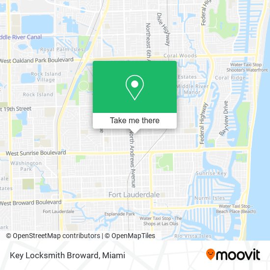 Mapa de Key Locksmith Broward